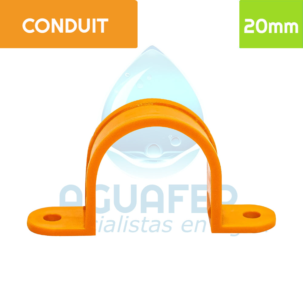 Abrazadera PVC Conduit 20 mm Aguafer