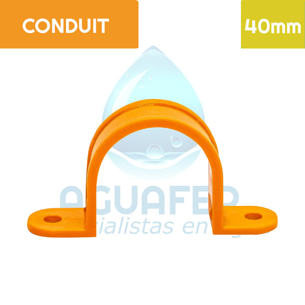 Abrazadera PVC Conduit 40 mm Aguafer