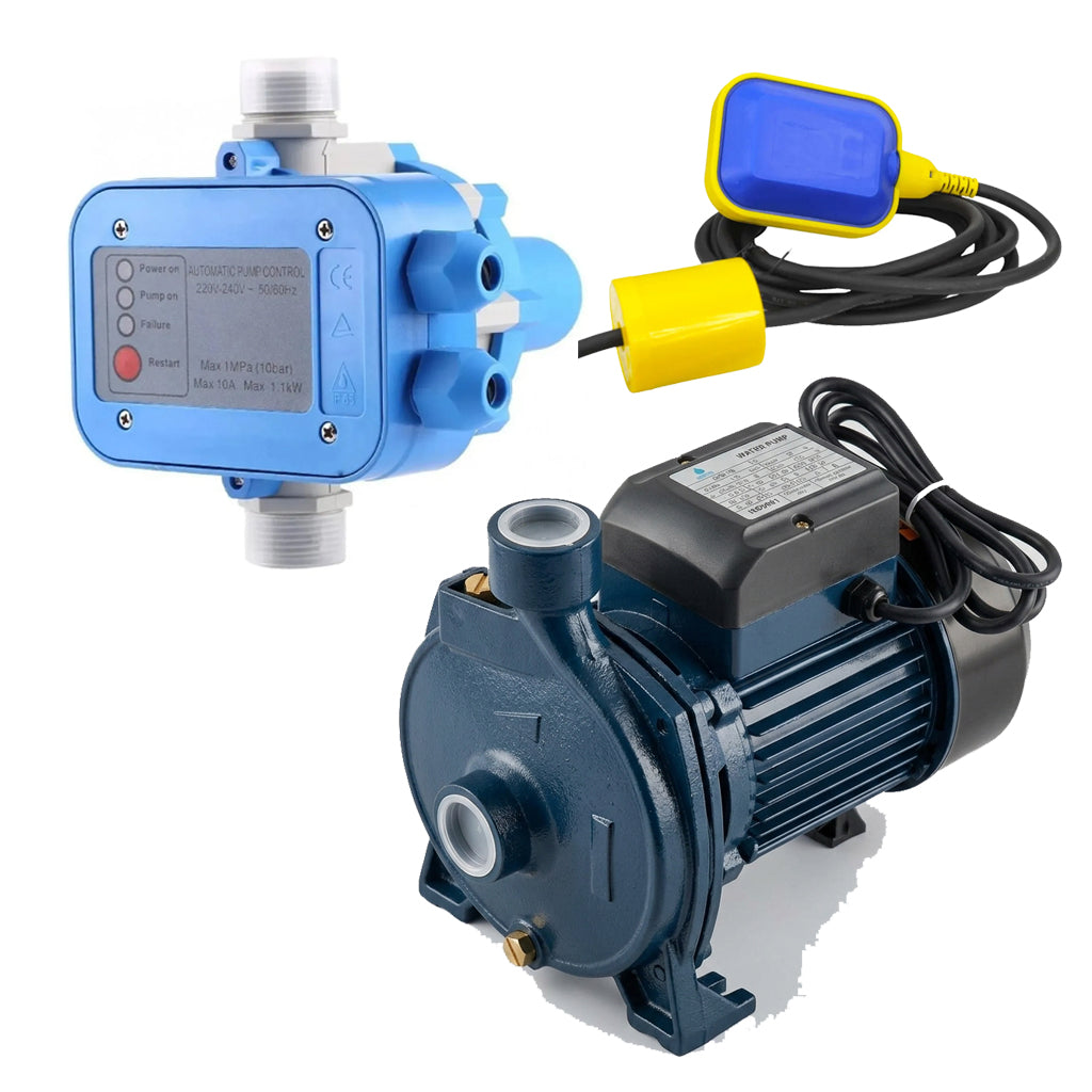 Kit Bomba Agua Centrifuga CPM 158 1hp + Controlador Presion + Pera Interruptor