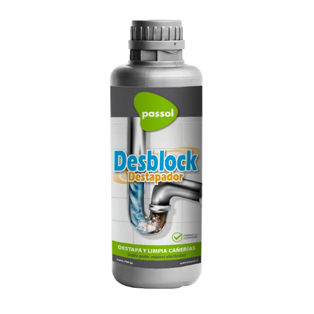 Destapador Cañerias Baños Lavaplatos Passol 700g