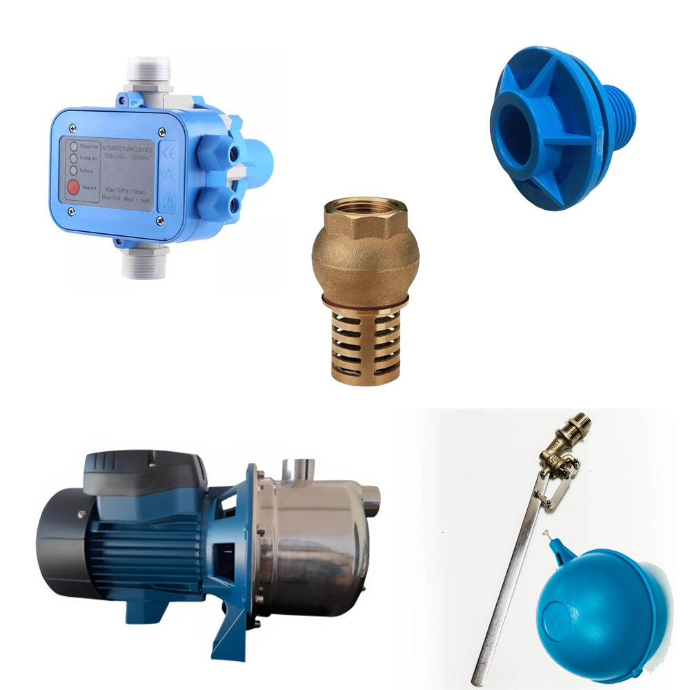 Kit Bomba Centrifuga Autocebante Agua Para Estanque 1hp 220v