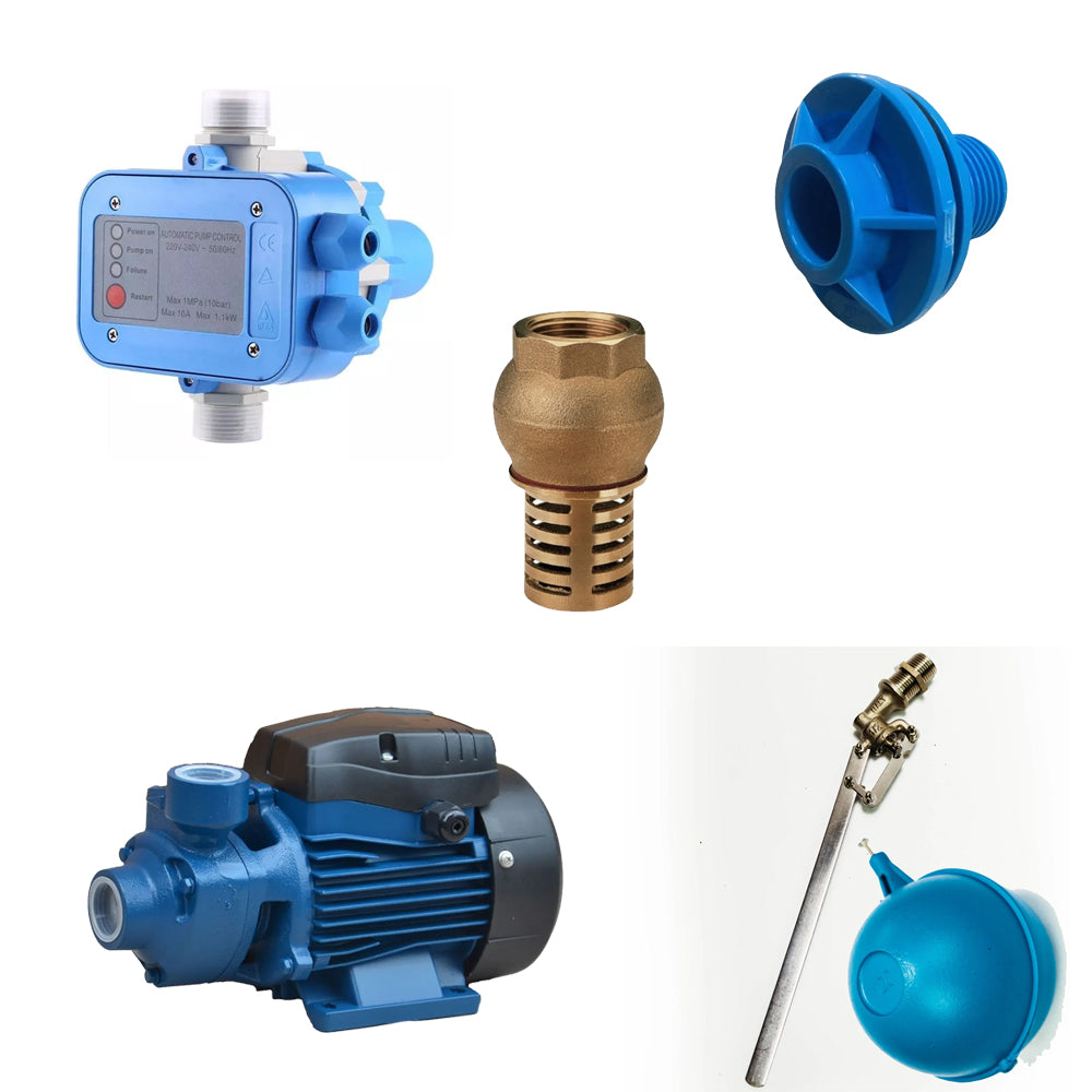 Kit Bomba Periferica De Agua Para Para Estanque 1hp 220v
