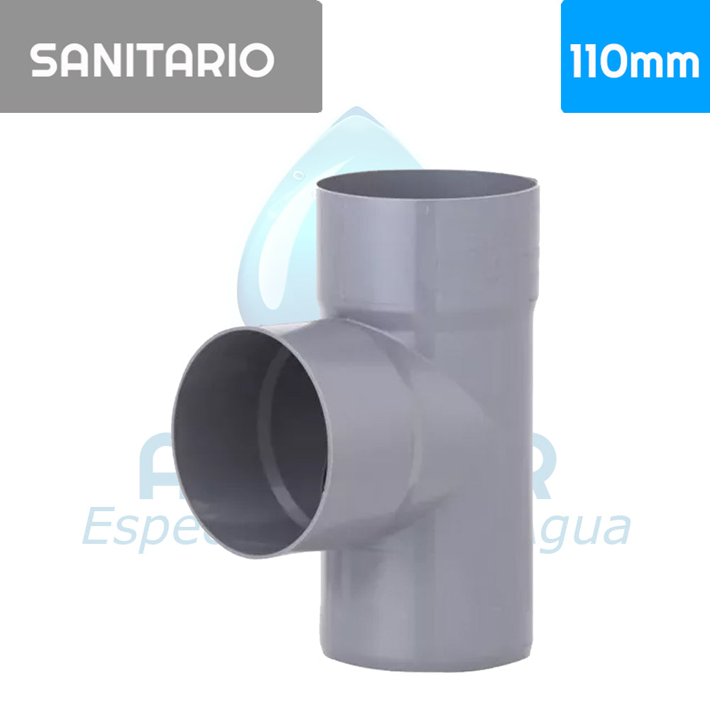 TEE Pvc Sanitario 110 mm x 110 mm Aguafer