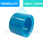 Buje Reducción Corto PVC Hidráulico 32 mm x 25 mm Aguafer