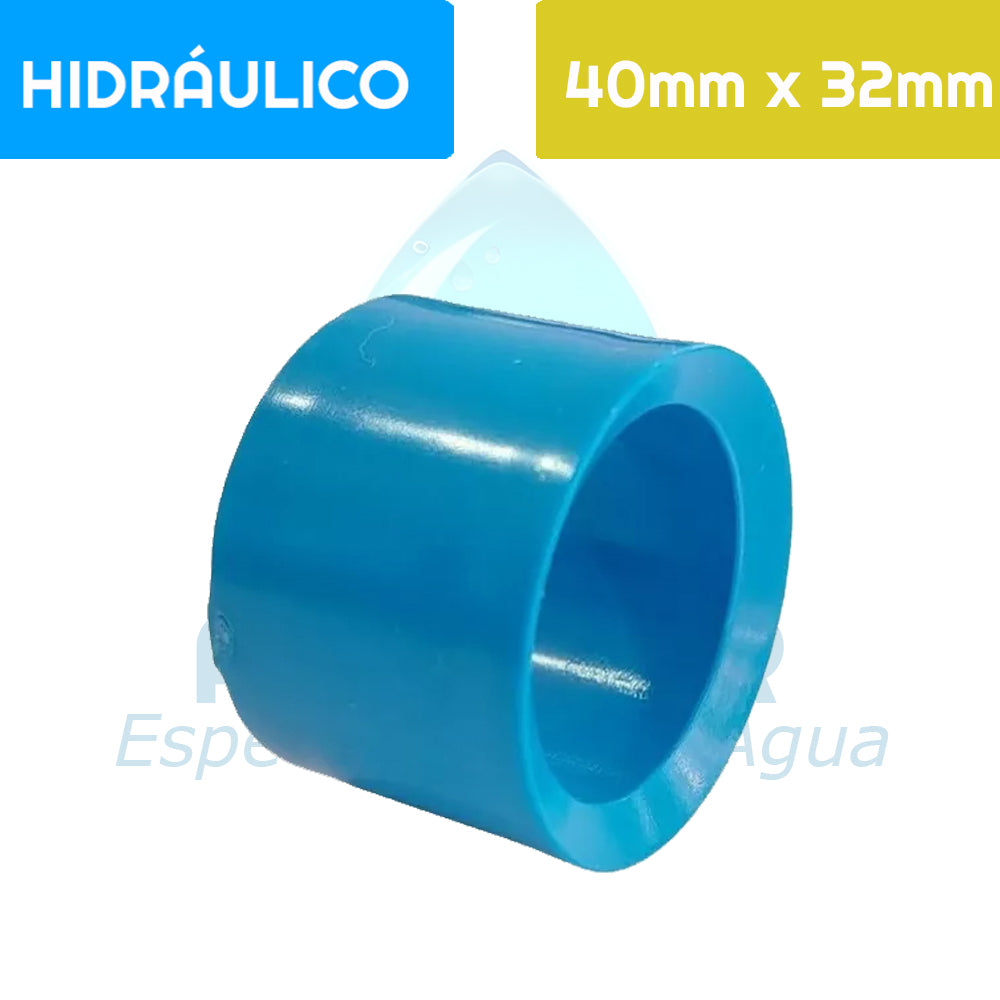 Buje Reducción Corto PVC Hidráulico 40 mm x 32 mm Aguafer