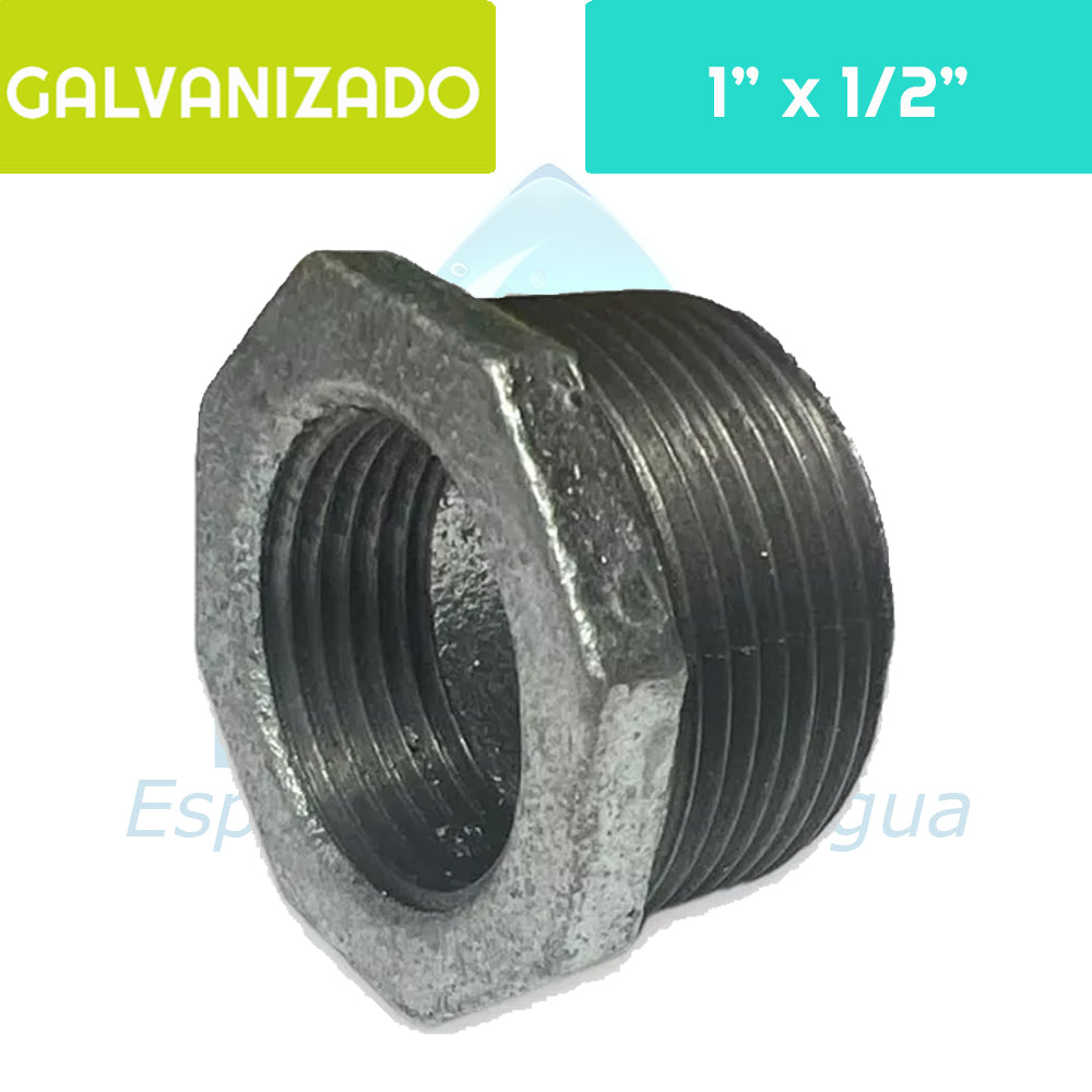 Bushing HI Acero Galvanizado 1"x 1/2" Aguafer