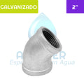 Codo 45 ° HI Acero Galvanizado 2" Aguafer