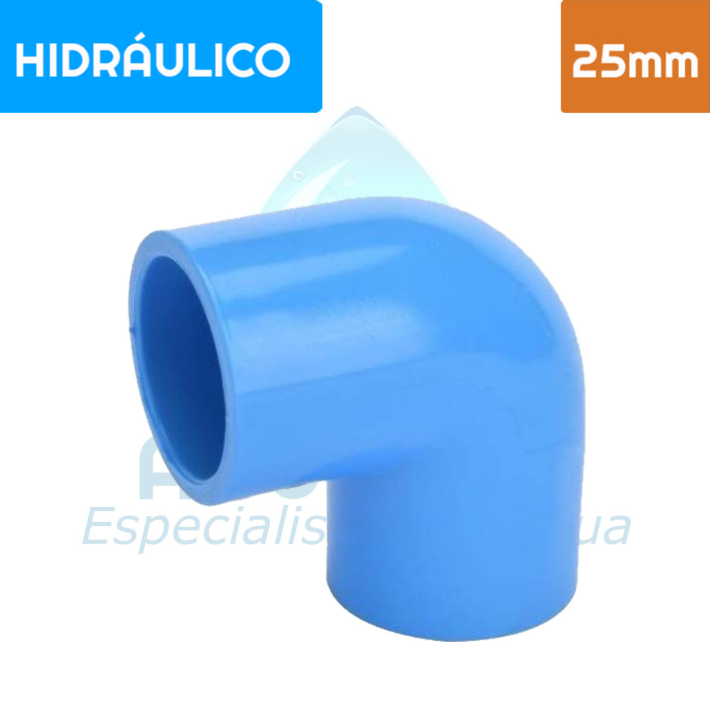Codo 90° PVC Hidráulico 25 mm Aguafer