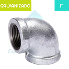 Codo 90° HI Acero Galvanizado 1" Aguafer