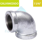 Codo 90° HI Acero Galvanizado 1 1/4" Aguafer