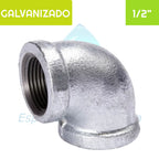 Codo 90° HI Acero Galvanizado 1/2" Aguafer