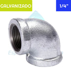 Codo 90° HI Acero Galvanizado 1/4" Aguafer