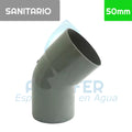 Codo 45° Pvc Sanitario 50 mm Aguafer