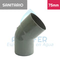 Codo 45° Pvc Sanitario 75 mm Aguafer