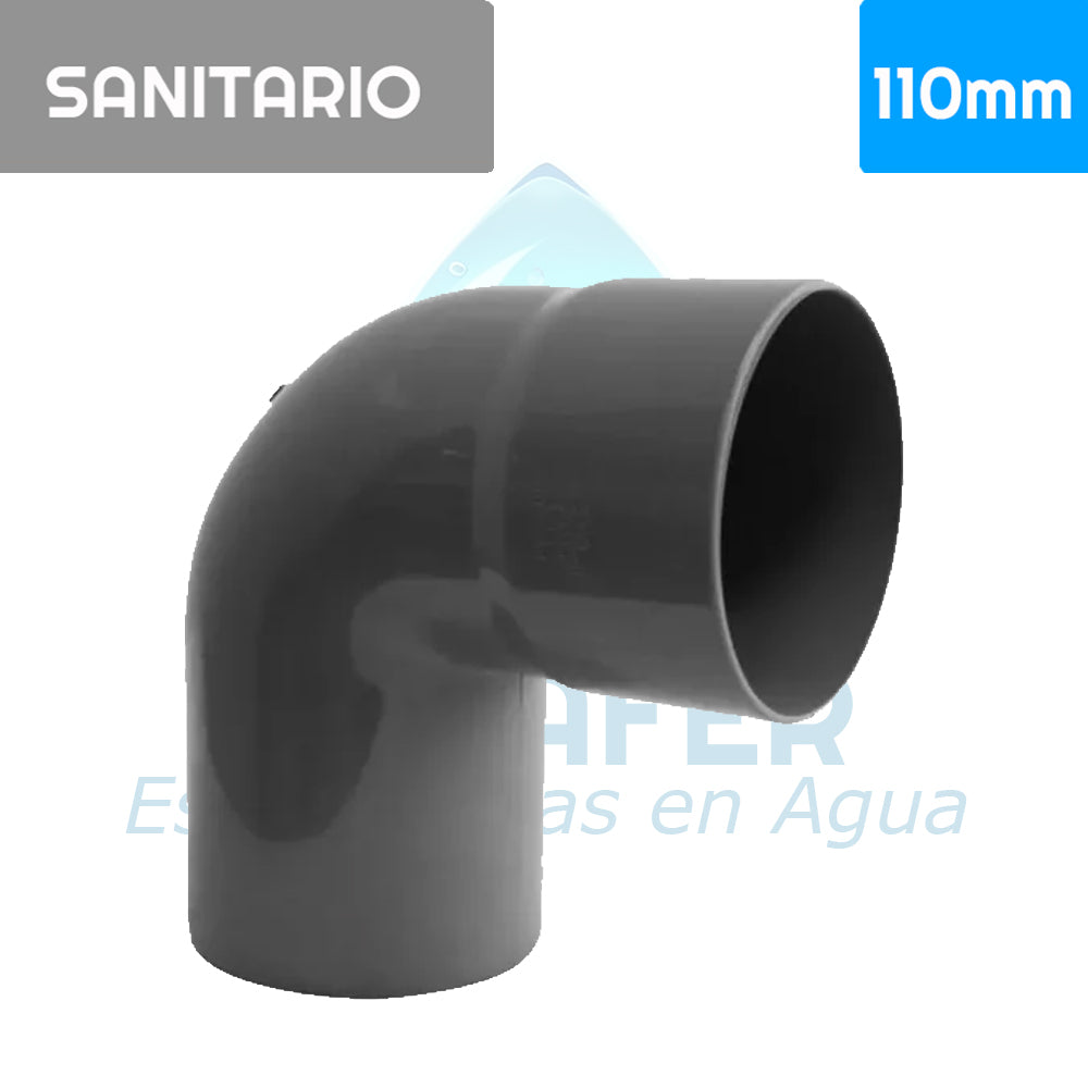 Codo 90° Pvc Sanitario 110 mm Aguafer