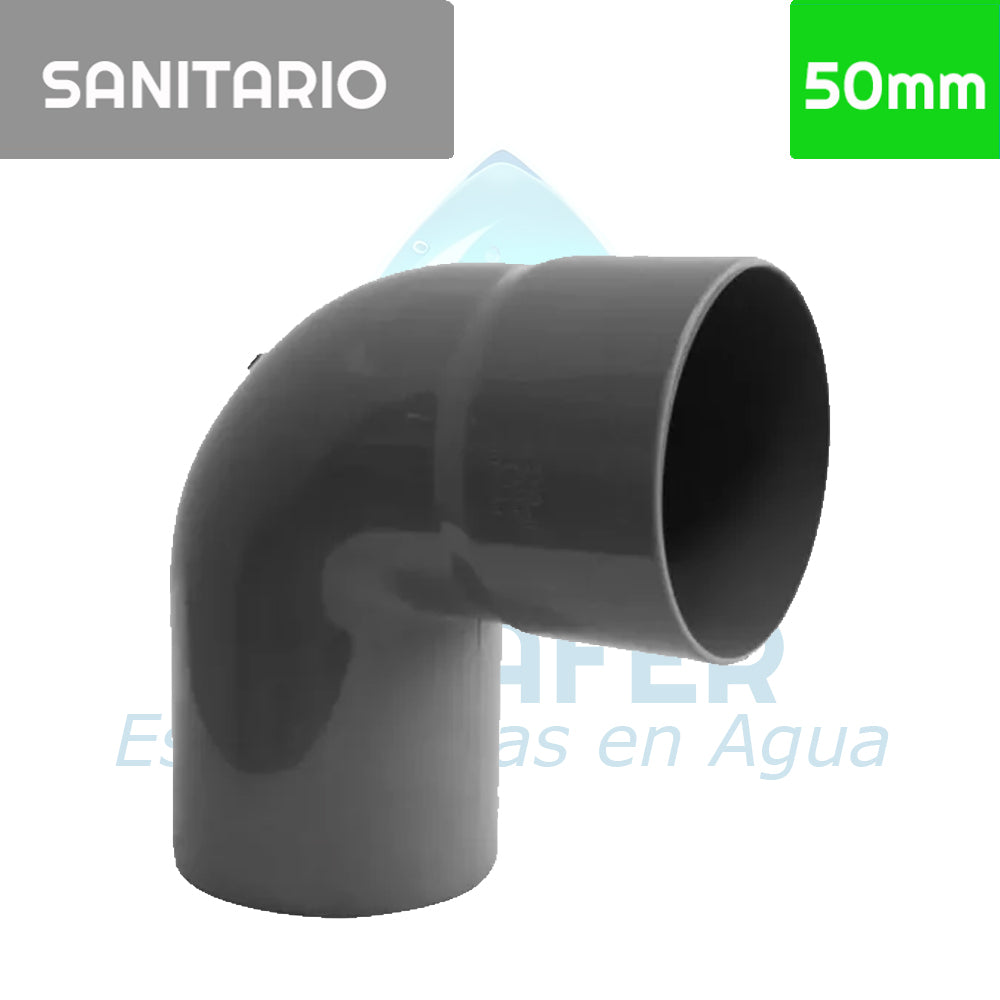 Codo 90° Pvc Sanitario 50 mm Aguafer
