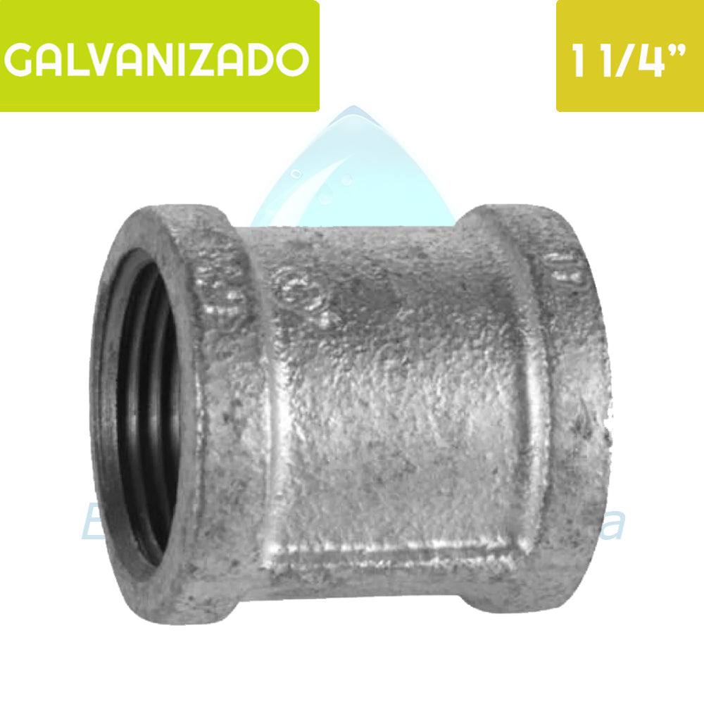 Copla HI Acero Galvanizado 1 1/4" Aguafer