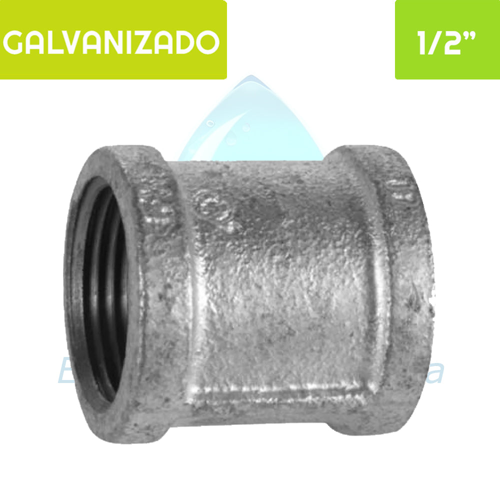 Copla HI Acero Galvanizado 1/2" Aguafer