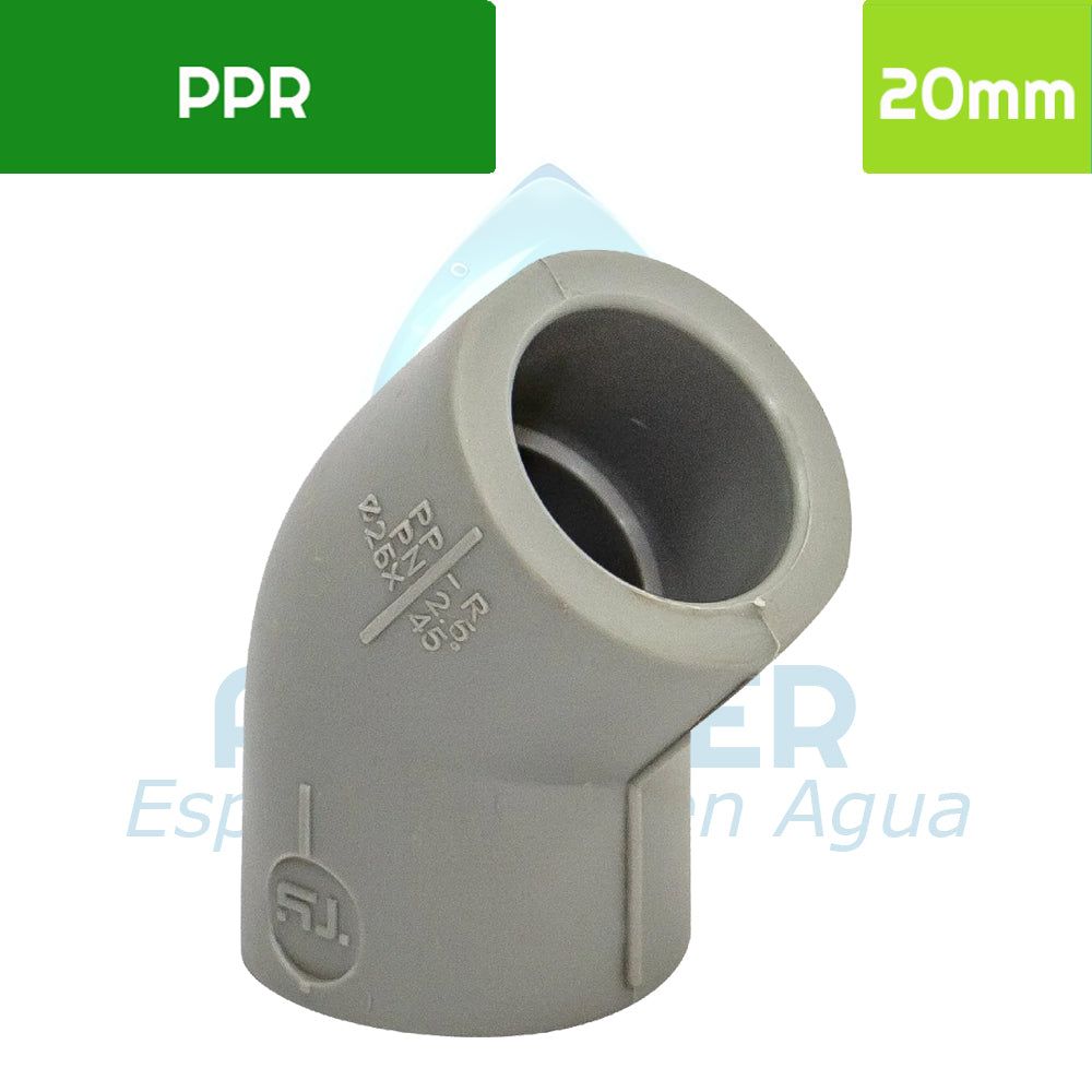 Codo 45° PPR 20 mm Aguafer