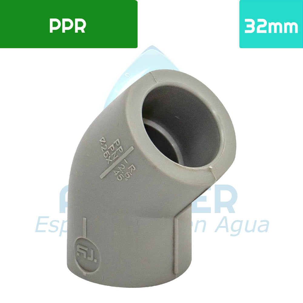 Codo 45° PPR 32 mm Aguafer