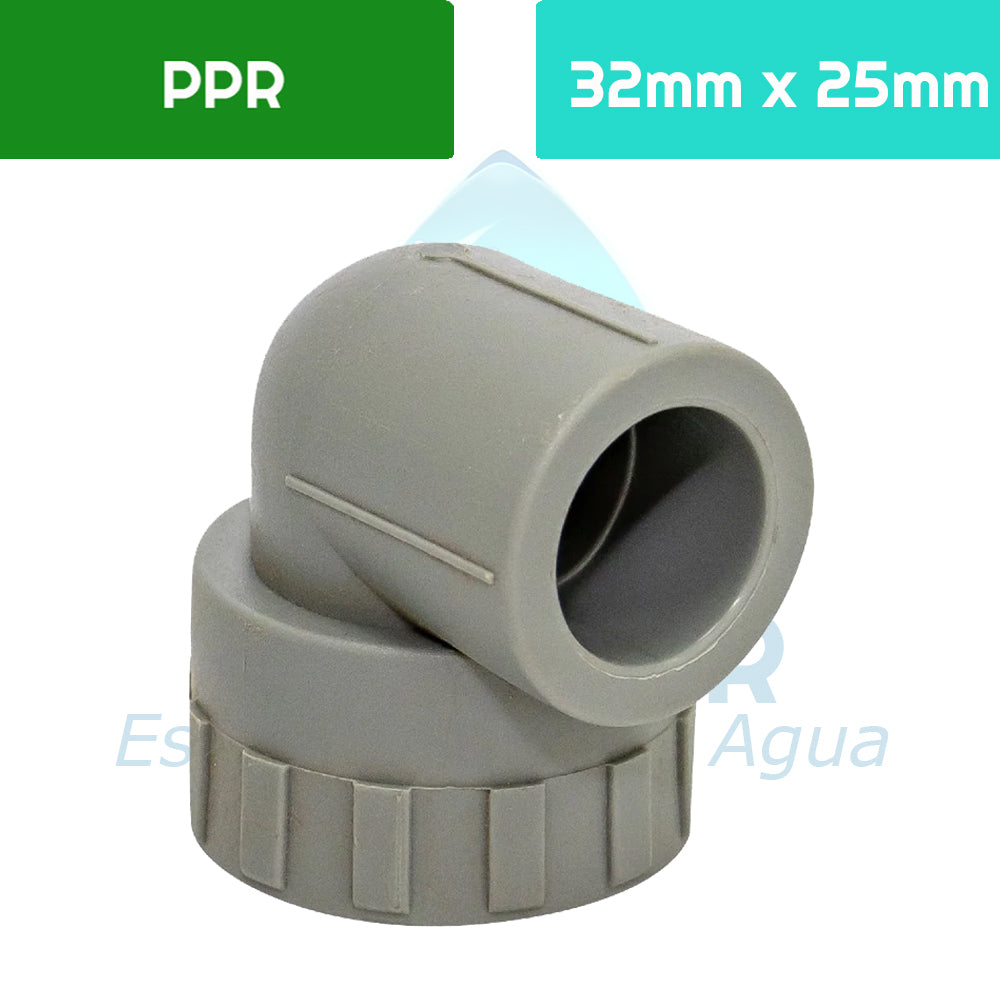 Codo Reducción 90° PPR 32 mm - 25 mm