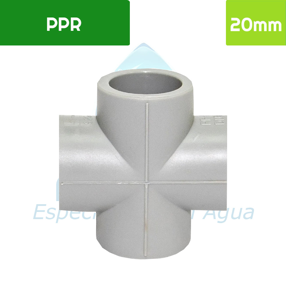 Cruceta PPR 20 mm Aguafer