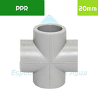 Cruceta PPR 20 mm Aguafer