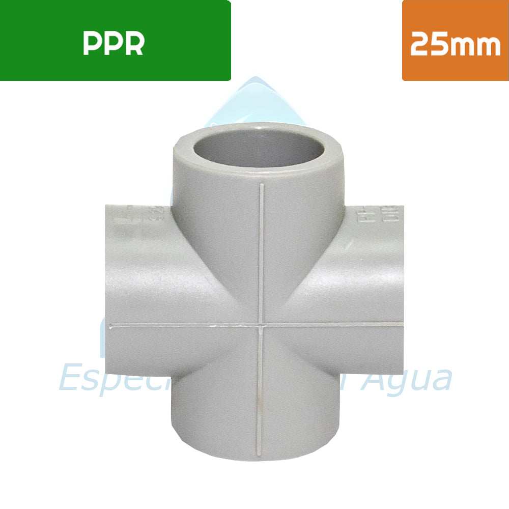 Cruceta PPR 25 mm Aguafer