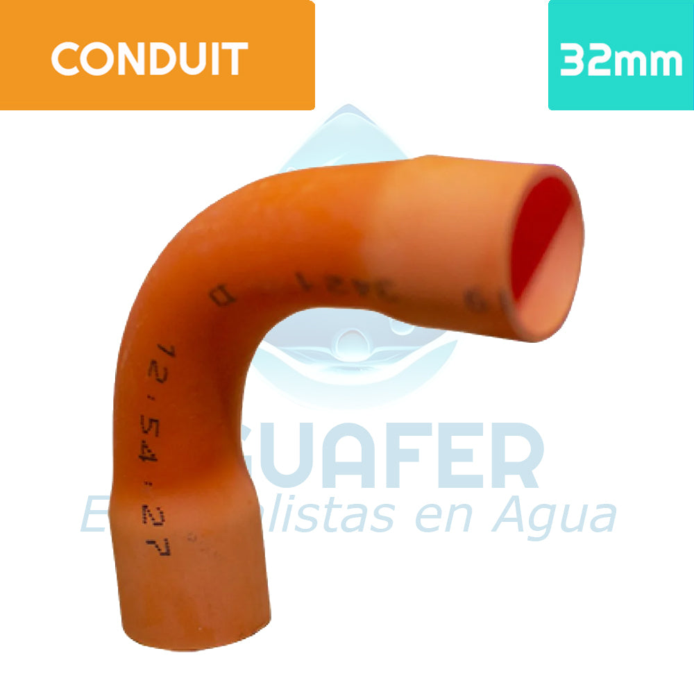 Curva 90° PVC Conduit 32 mm Aguafer