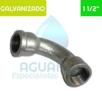 Curva 90° HI Acero Galvanizado 1 1/2" Aguafer