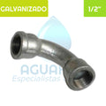 Curva 90° HI Acero Galvanizado 1/2" Aguafer