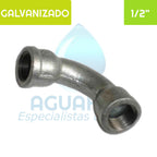 Curva 90° HI Acero Galvanizado 1/2" Aguafer