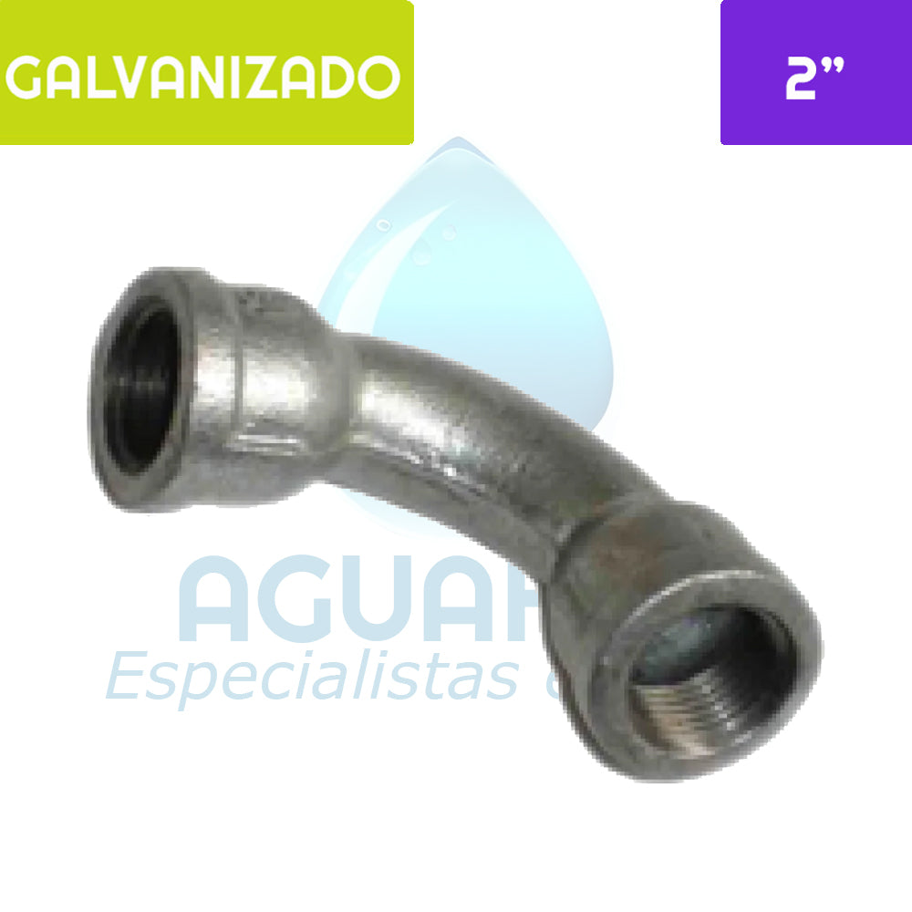 Curva 90° HI Acero Galvanizado 2" Aguafer