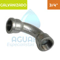 Curva 90° HI Acero Galvanizado 3/4" Aguafer