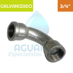 Curva 90° HI Acero Galvanizado 3/4" Aguafer