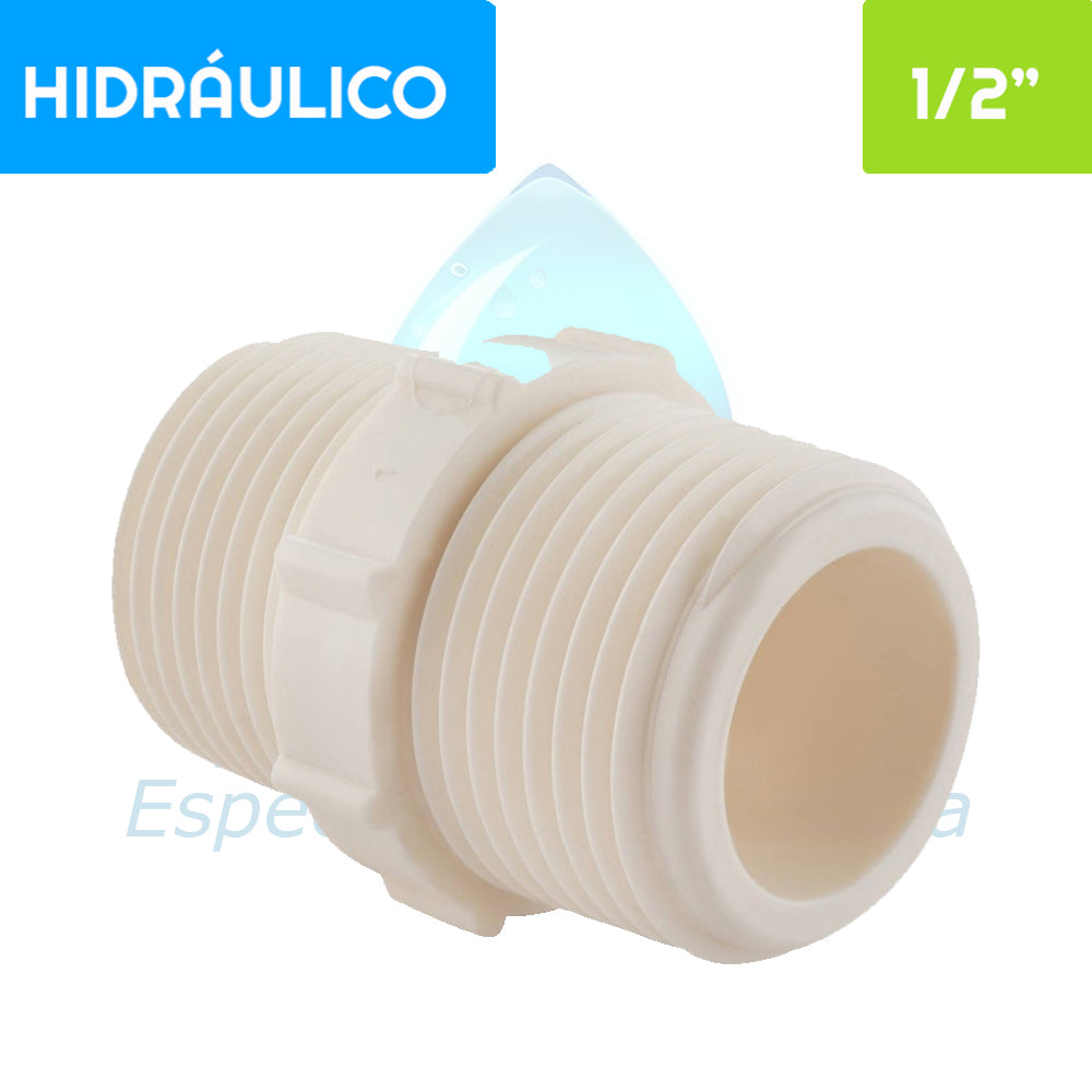 Niple HE - HE PVC Hidráulico 1/2" Aguafer