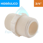 Niple HE - HE PVC Hidráulico 3/4" Aguafer