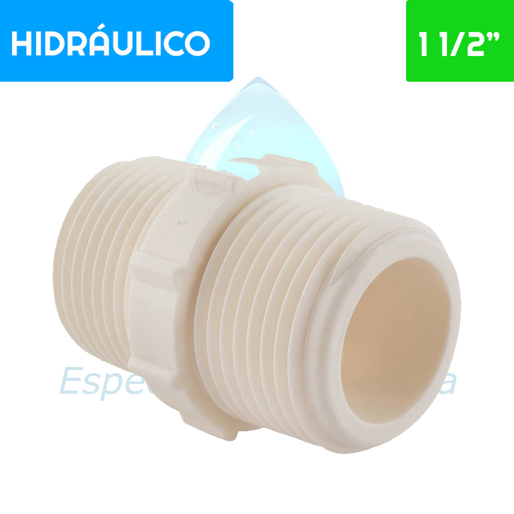 Niple HE - HE PVC Hidráulico 1 1/2" Aguafer