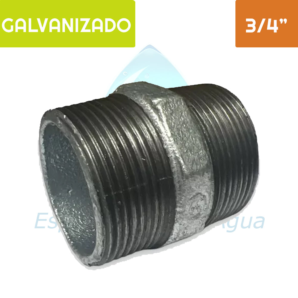 Niple HI Acero Galvanizado 3/4" Aguafer