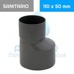 Reduccion PVC Sanitario 110 mm X 50 mm Aguafer