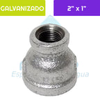 Reducción HI Acero Galvanizado 2"x 1" Aguafer