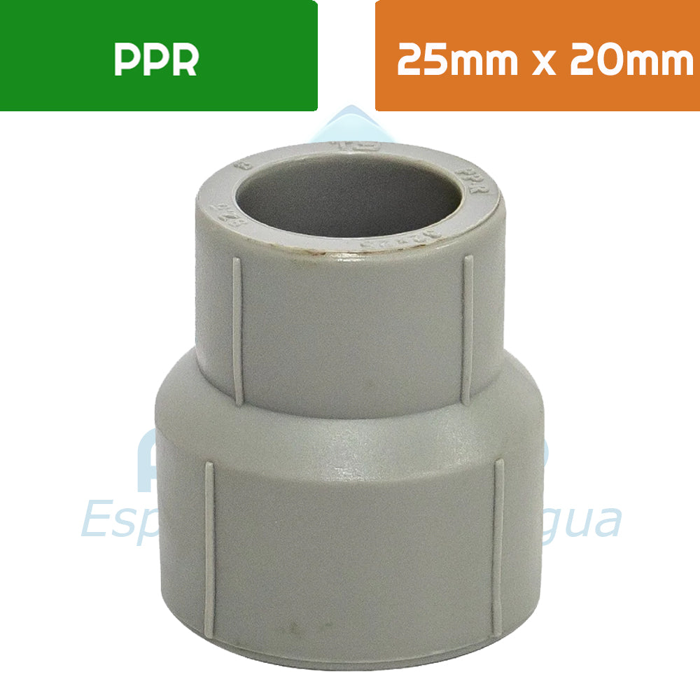 Reducción Larga PPR 25 mm x 20 mm Aguafer
