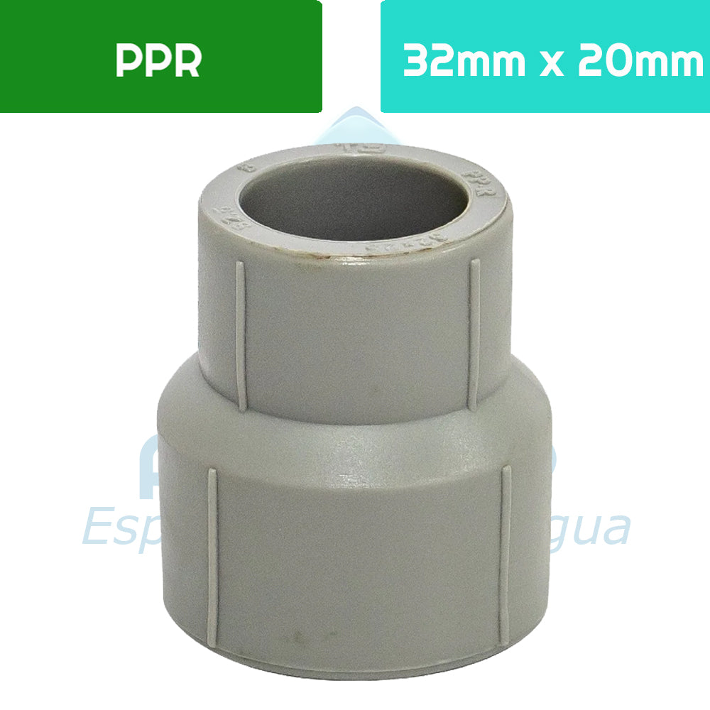Reducción Larga PPR 32 mm x 20 mm Aguafer