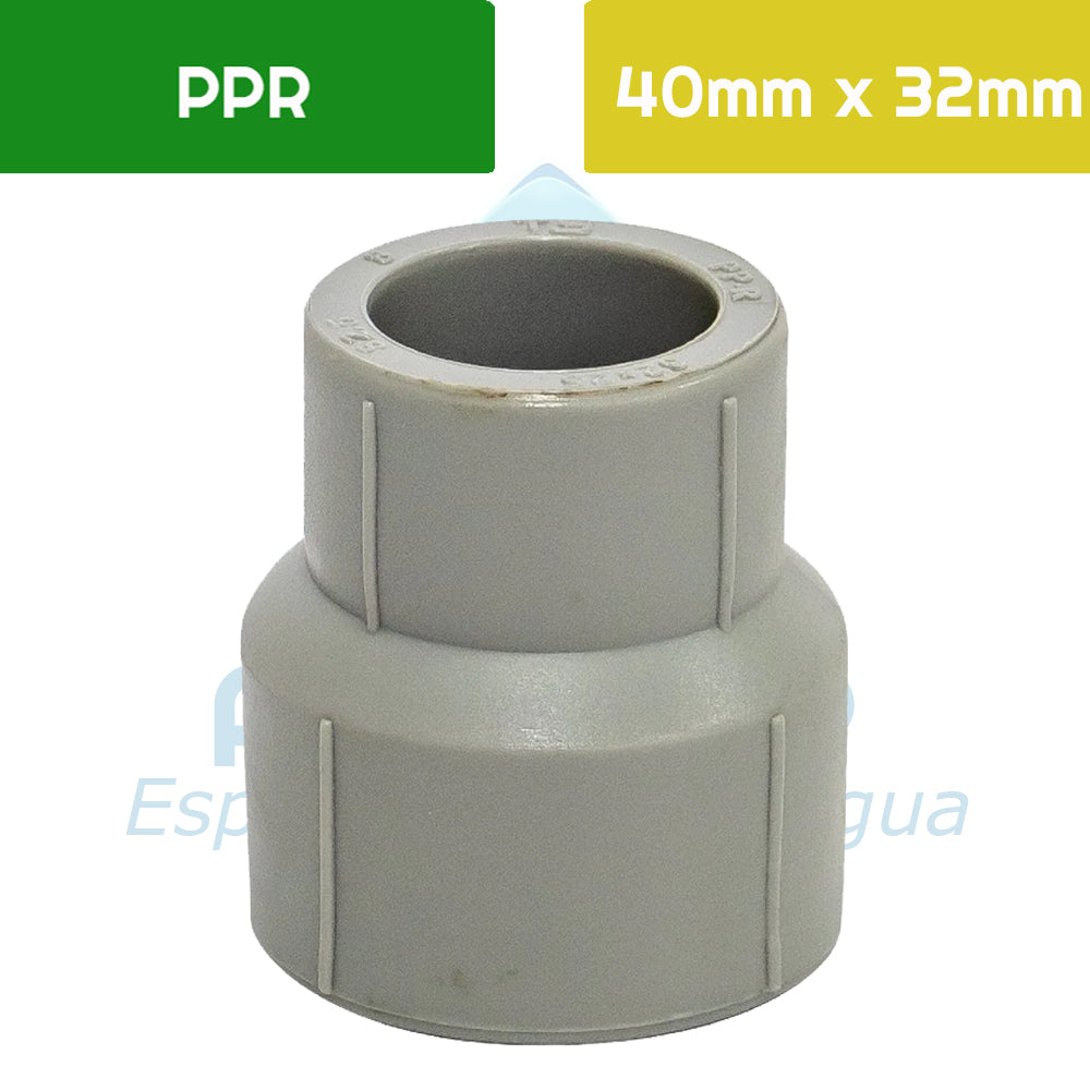 Reducción Larga PPR 40 mm x 32 mm Aguafer