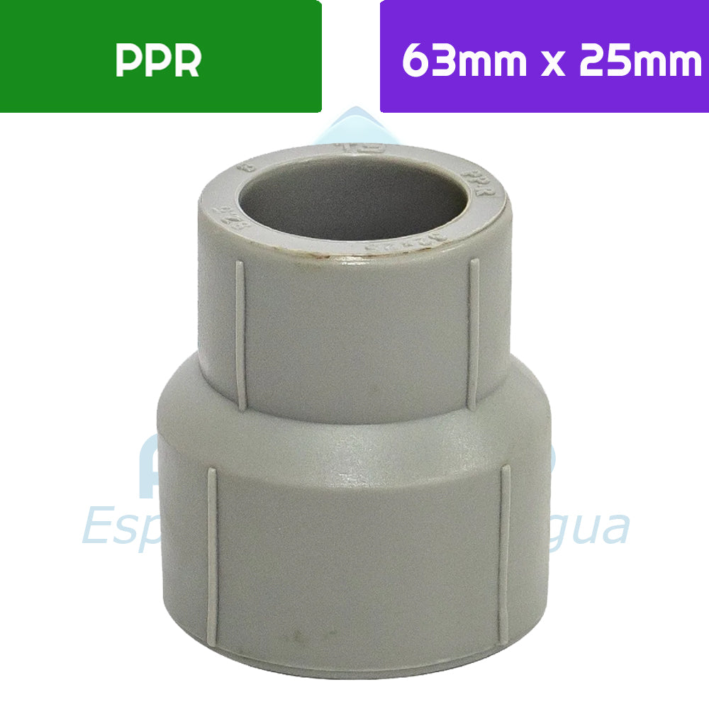 Reducción Larga PPR 63 mm x 25 mm Aguafer