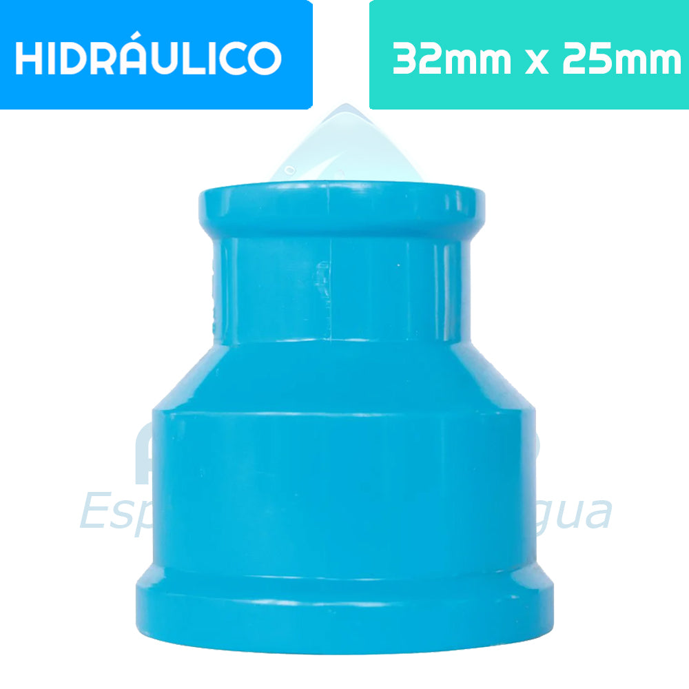 Reducción Larga PVC Hidráulico 32 mm x 25 mm Aguafer