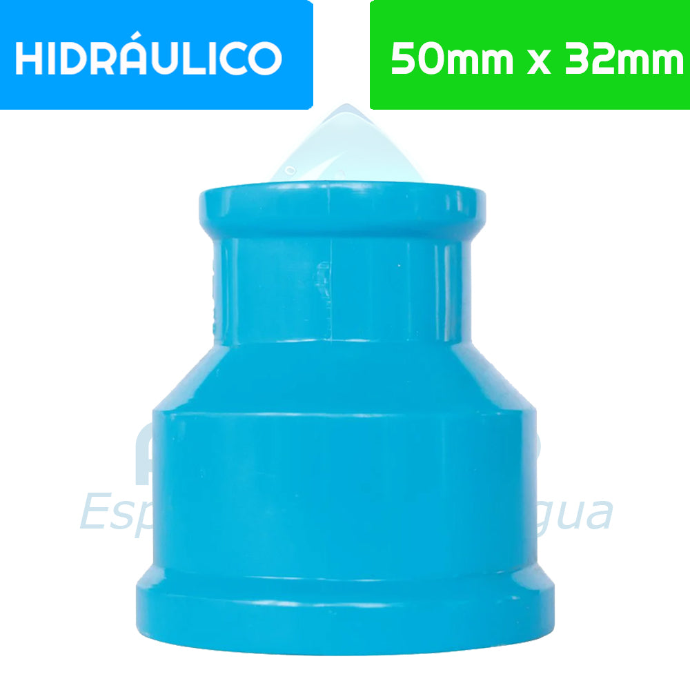 Reducción Larga PVC Hidráulico 50 mm x 32 mm Aguafer