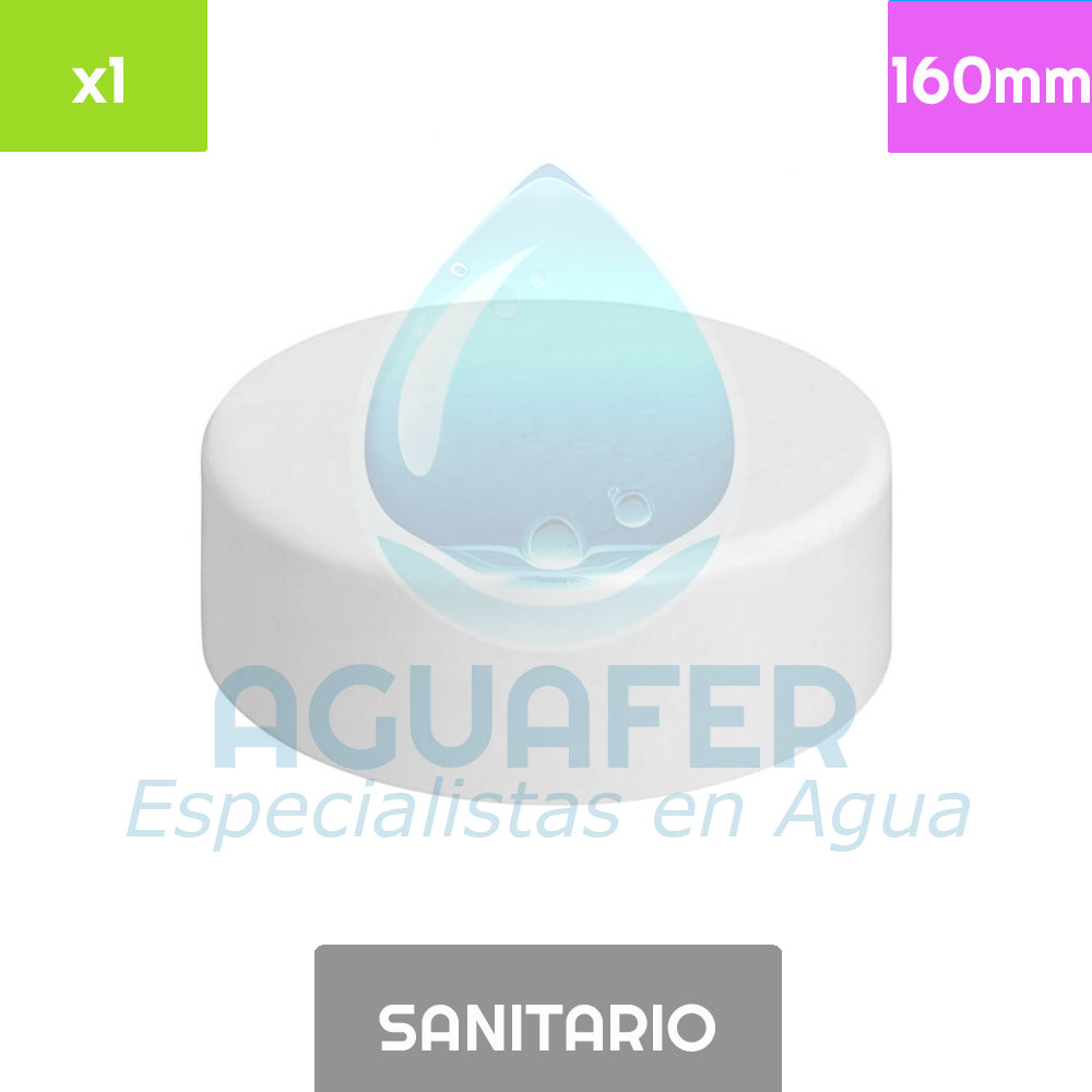 Tapagorro PVC Sanitario Blanco 160 mm Aguafer