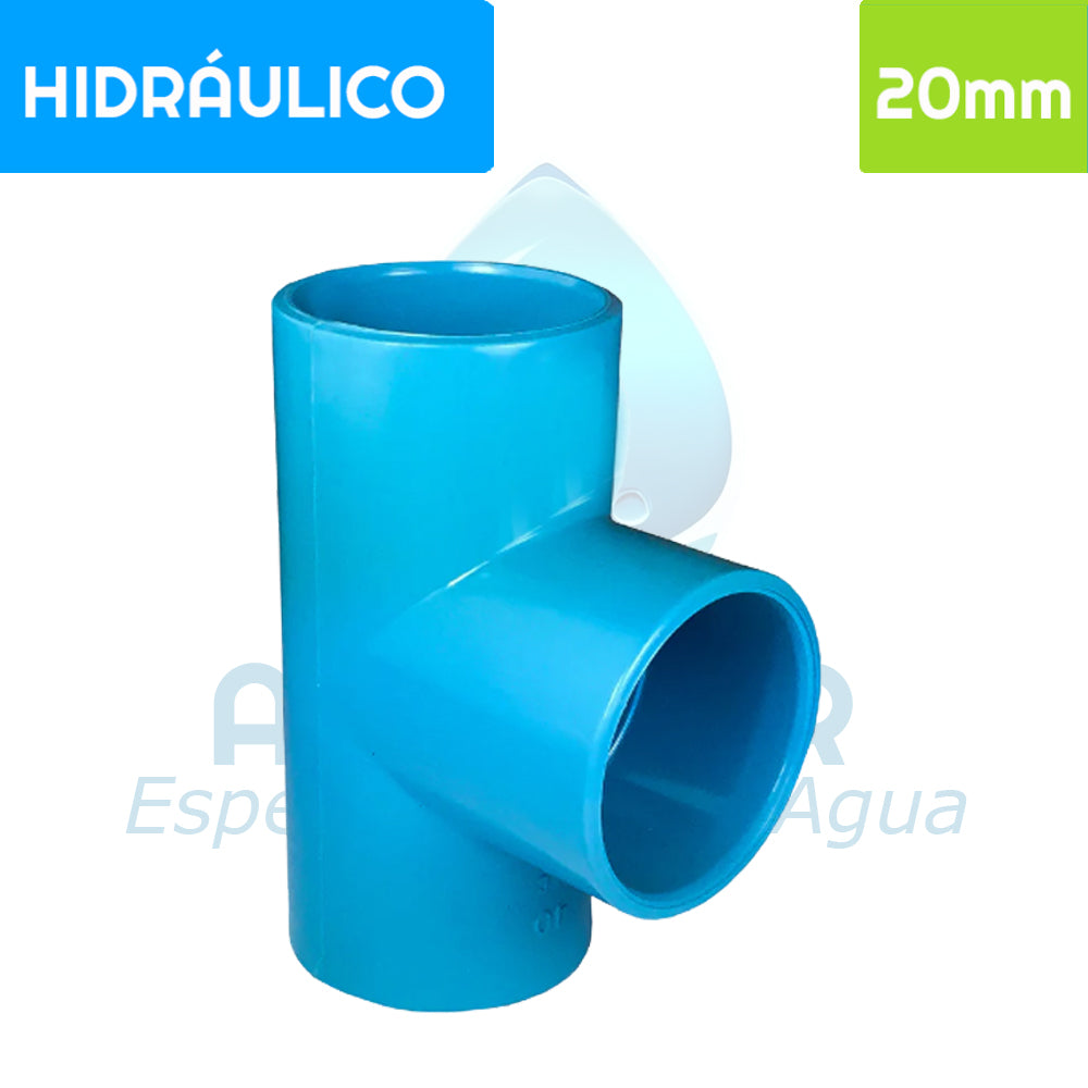 TEE PVC Hidráulico 20 mm Aguafer