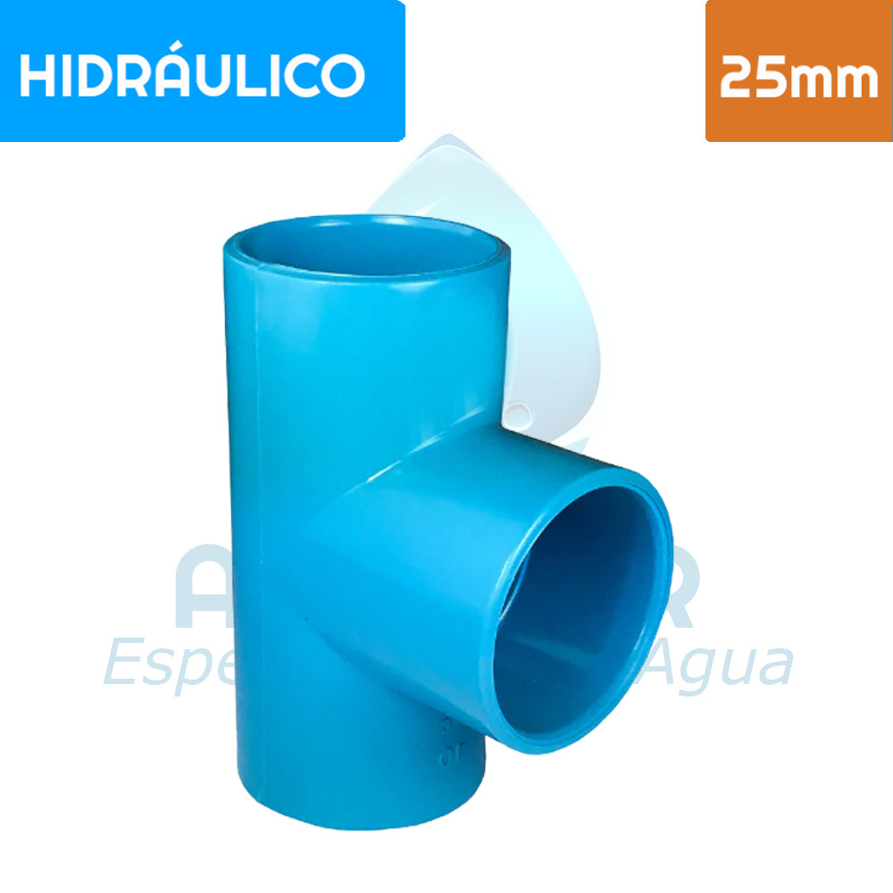 TEE PVC Hidráulico 25 mm Aguafer